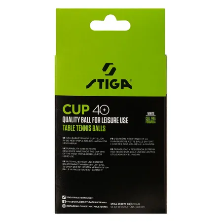 Мяч для наст. тенниса Stiga Cup ABS, 1110-2510-12, диам.40+мм, пластик, упак. 12 шт, белый за 1&nbsp;774.80 ₽ купить в Тамбове