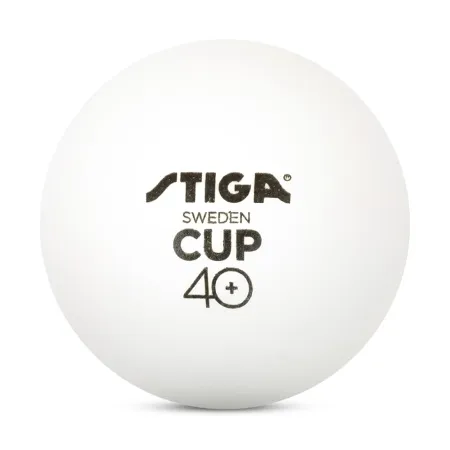 Мяч для наст. тенниса Stiga Cup ABS, 1110-2510-12, диам.40+мм, пластик, упак. 12 шт, белый за 1&nbsp;774.80 ₽ купить в Тамбове