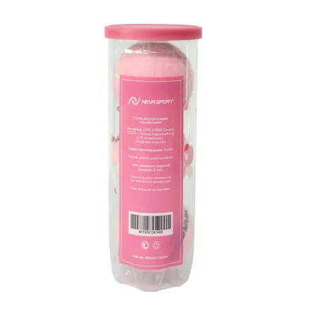 Мяч для падела NS Sakura, UAA2, уп.3 шт, сукно, нат.резина, розовый за 824.50 ₽ купить в Тамбове