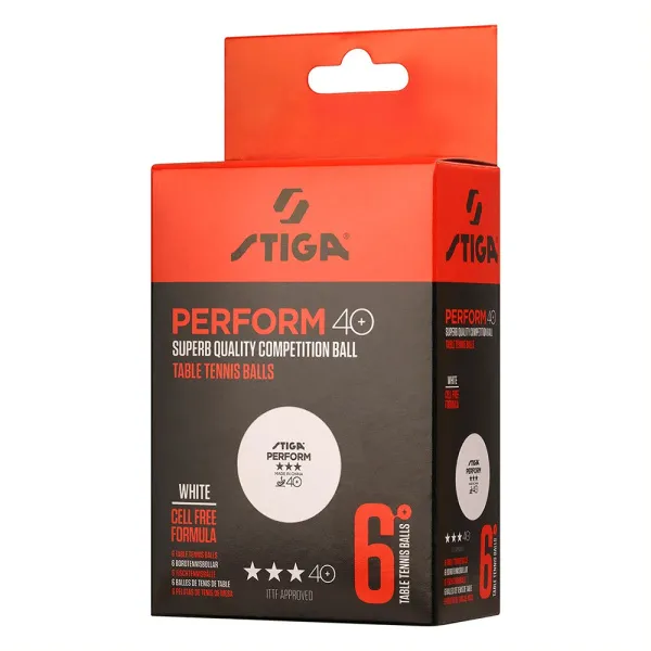 Мяч для наст. тенниса Stiga Perform 3***, 40+, 1113-2110-06, пластик, ITTF Appr., уп.6 шт, бел за 2&nbsp;121.60 ₽ в Тамбове