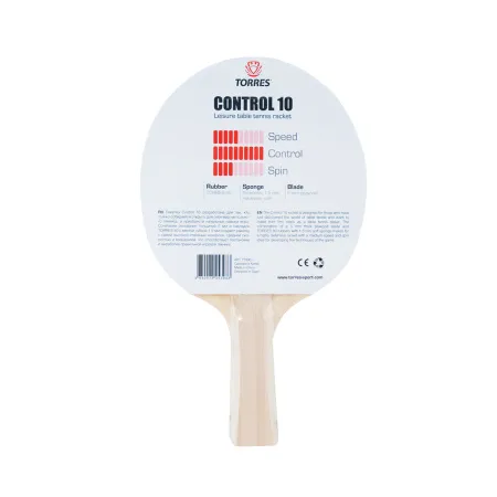 Ракетка для н/т TORRES Control 10, TT0001, для начинающих, накладка 1,5 мм, конич. ручка за 426.70 ₽ купить в Тамбове
